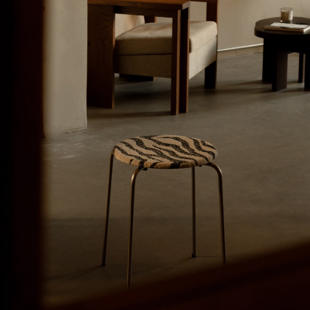 Frama Petit Rond Stool - Zebra Seat - Batten Home