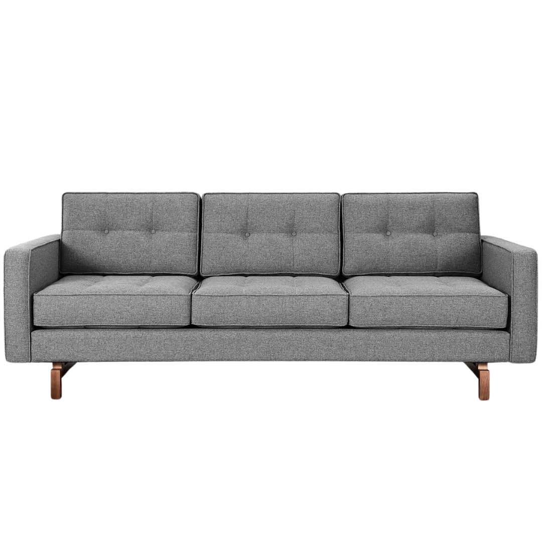 Jane 2 Sofa Parliament Stone Walnut - Gus Modern at Batten Home