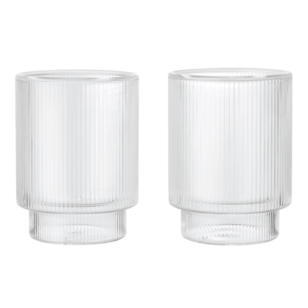 Ferm Living Ripple Thermal Glasses - Set of 2 - Clear - Batten Home
