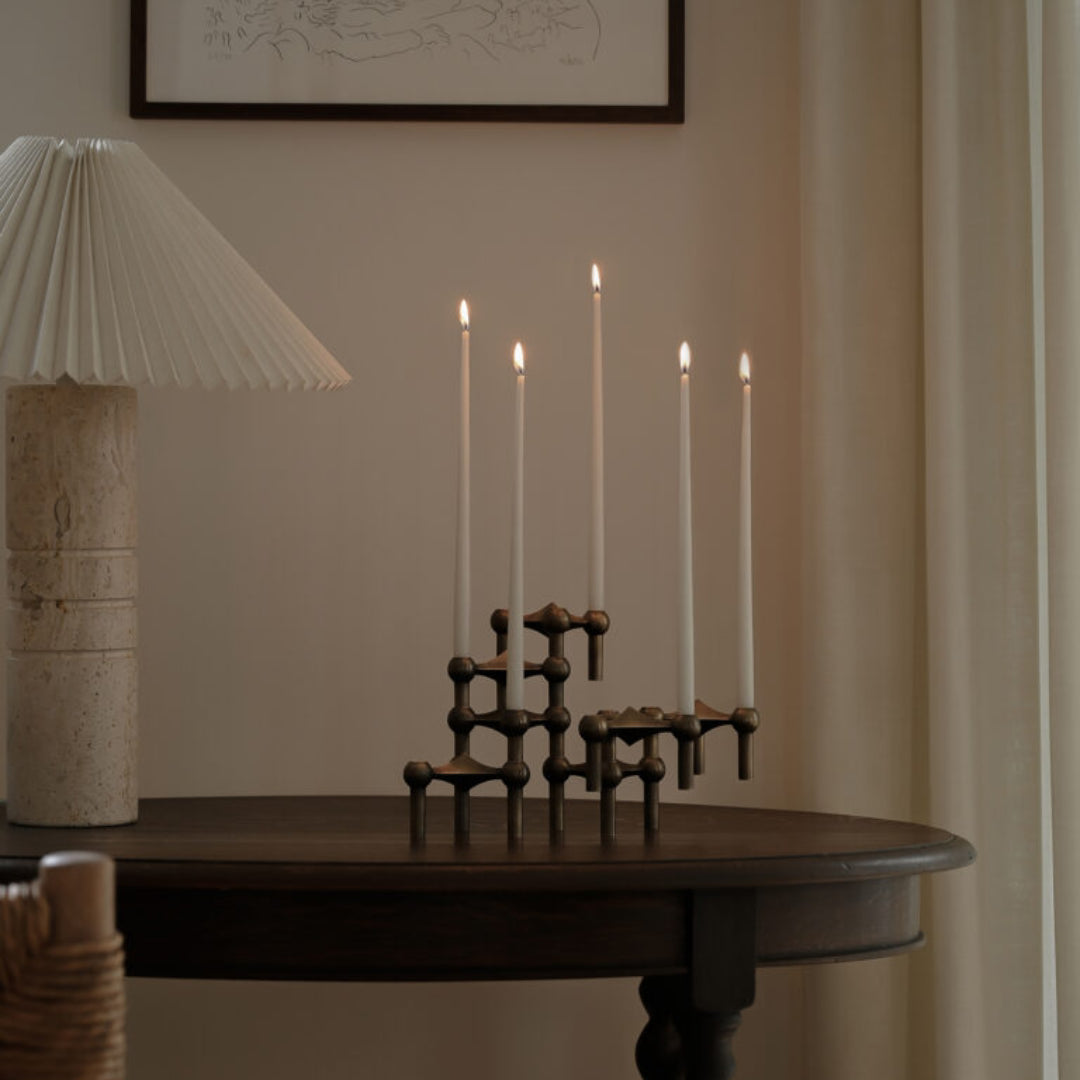 STOFF Nagel Candle Holder, Bronzed Brass