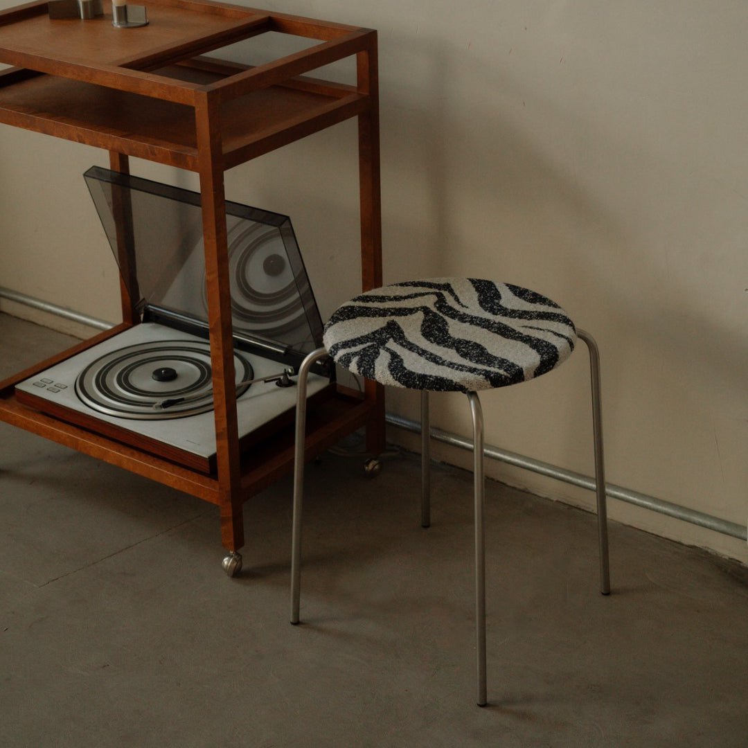Frama Petit Rond Stool - Zebra Seat - Batten Home