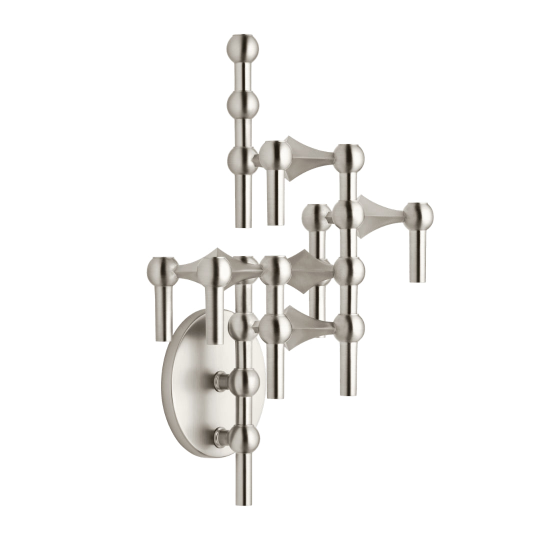 STOFF Nagel Wall Hanger, Brushed Chrome - Batten Home