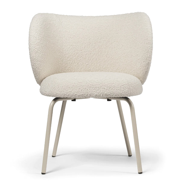 Rico Dining Chair - Nordic Bouclé - Off-White/Cashmere