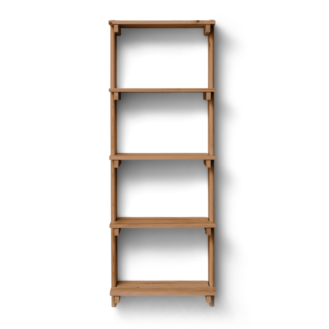 Form and Refine Beam Wall Shelf 5, Deep Brown Pine - Batten Home