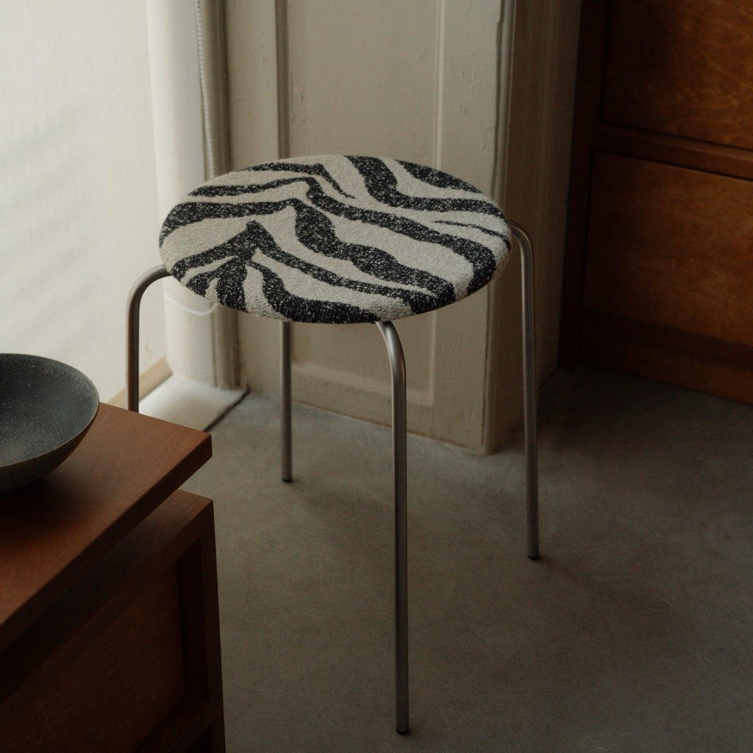 Frama Petit Rond Stool - Zebra Seat - Batten Home