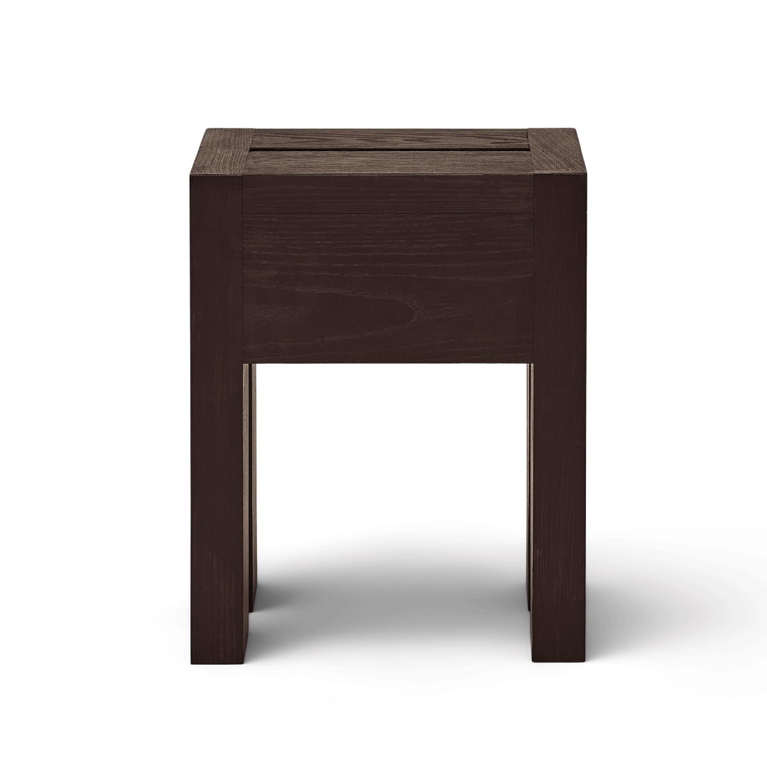 Form and Refine Monolith Side Table, Dark Brown Ash - Batten Home