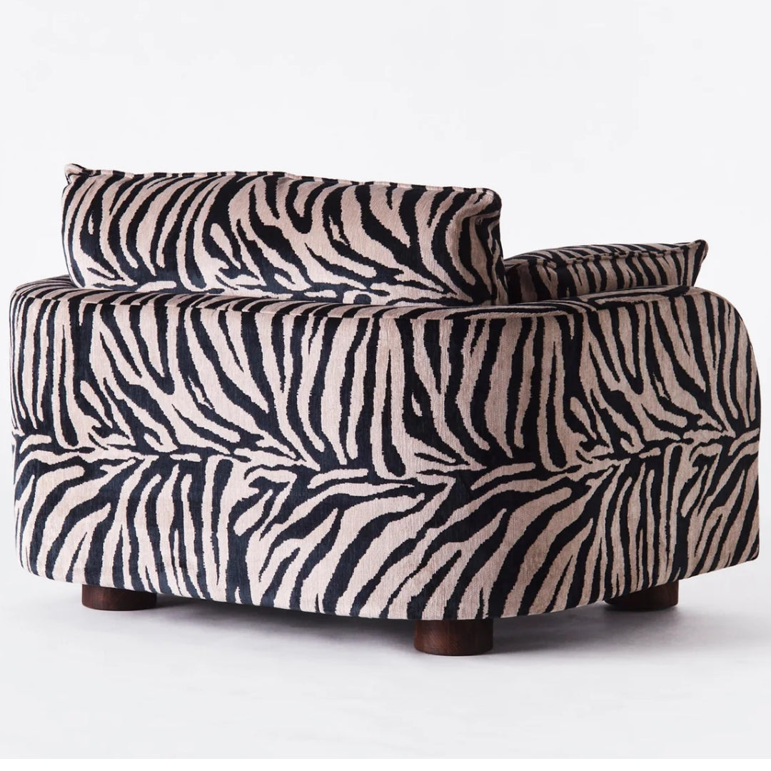 Miles Love Seat Zebra