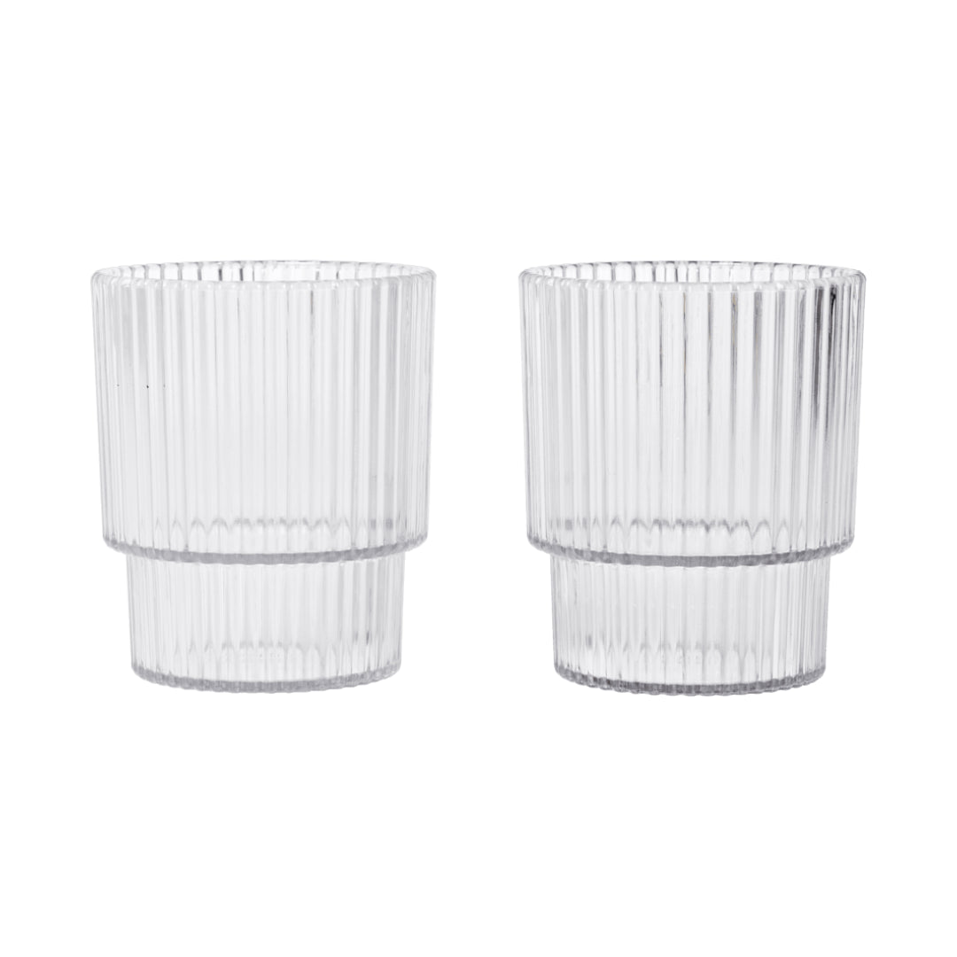 Ferm Living Ripple Kids Cups - Set of 2 - Clear - Batten Home
