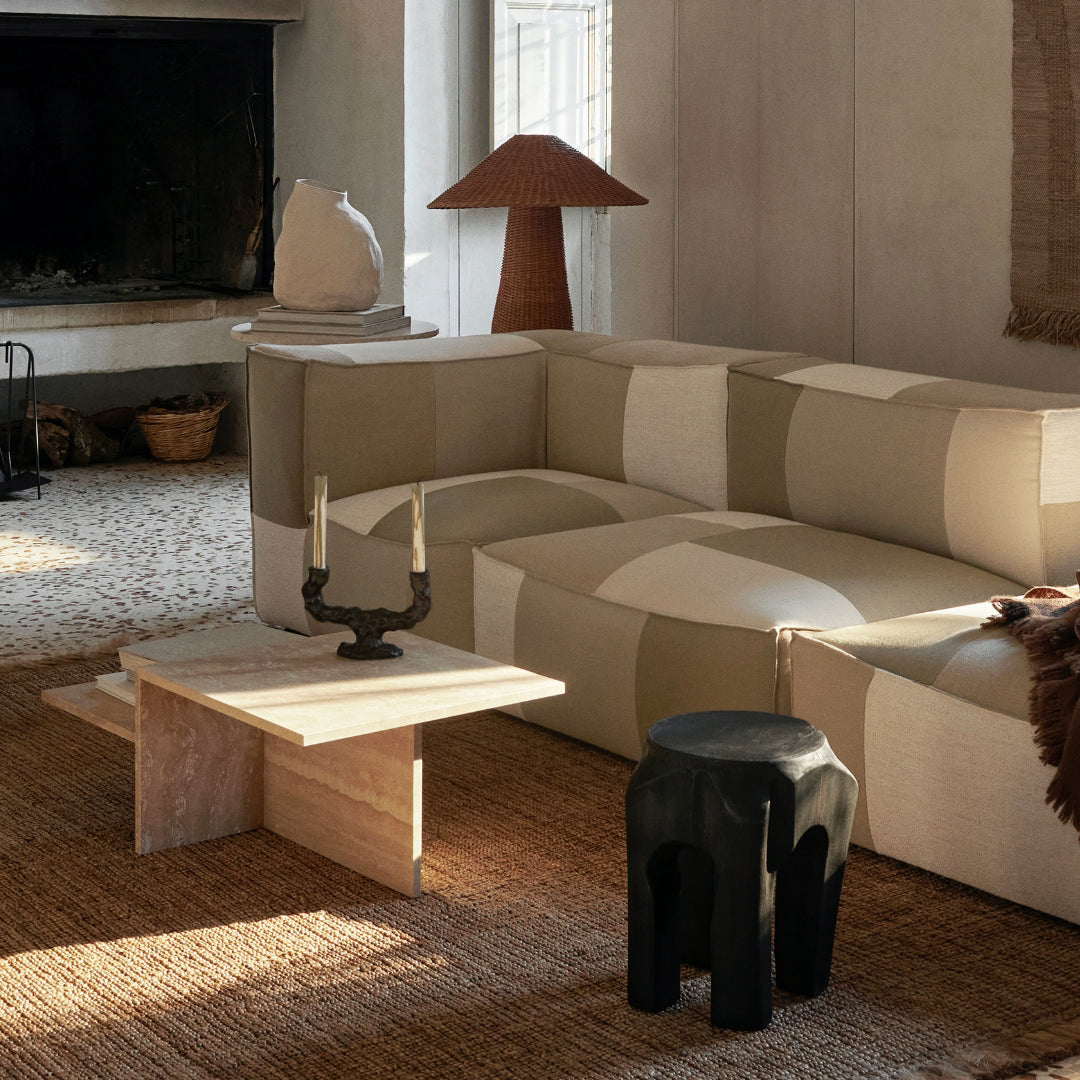 Distinct Coffee Table - Travertine - Batten Home
