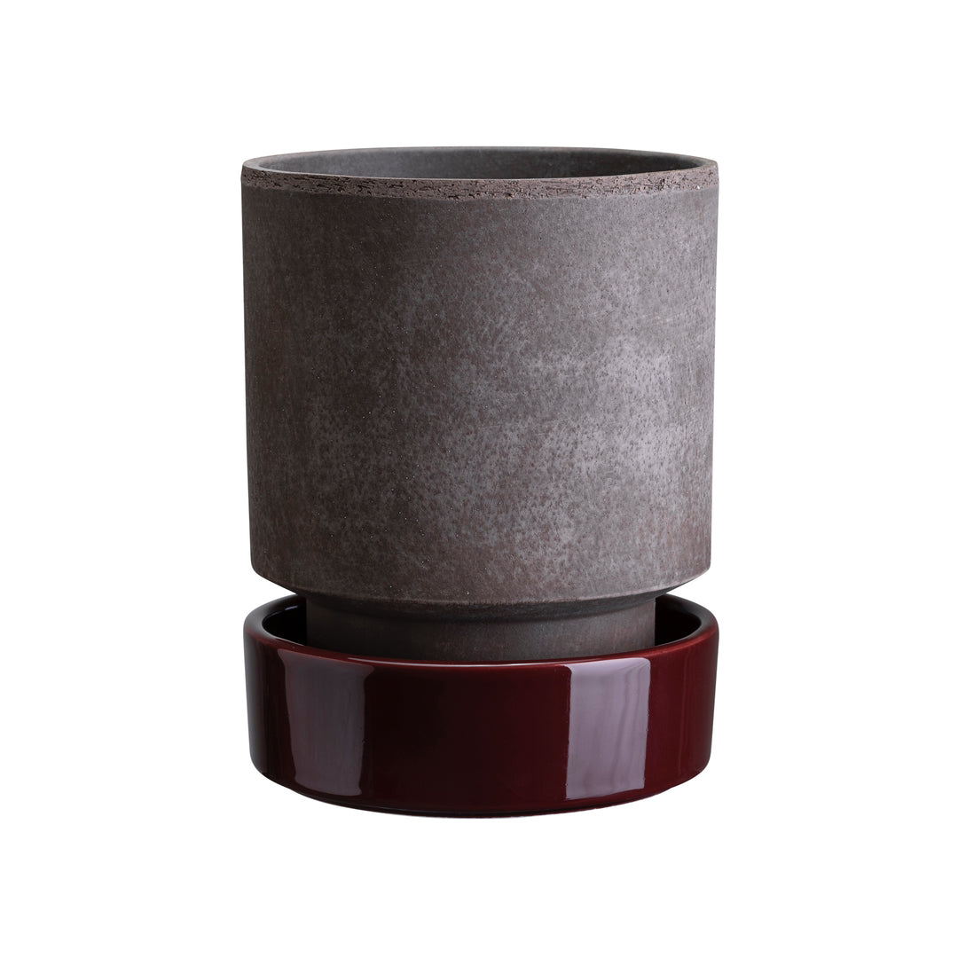 Hoff Raw Pot / Glazed Saucer Set