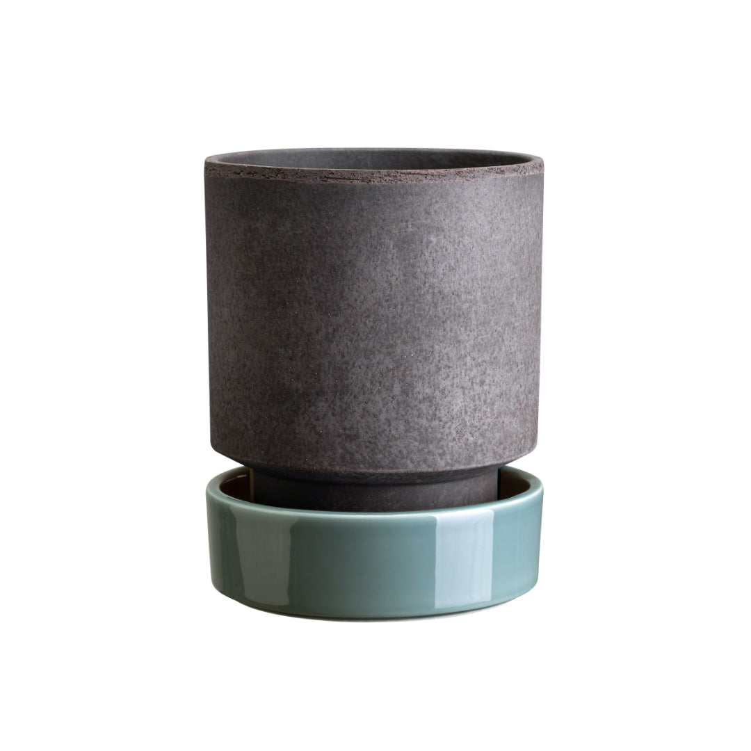 Hoff Raw Pot / Glazed Saucer Set