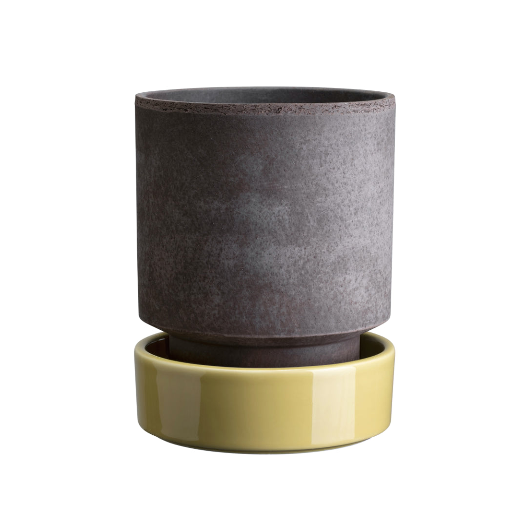 Hoff Raw Pot / Glazed Saucer Set