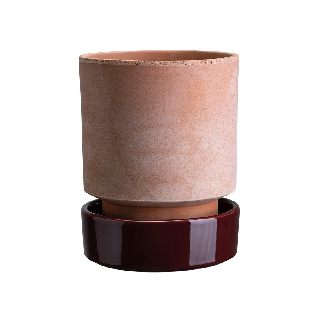 Hoff Raw Pot / Glazed Saucer Set