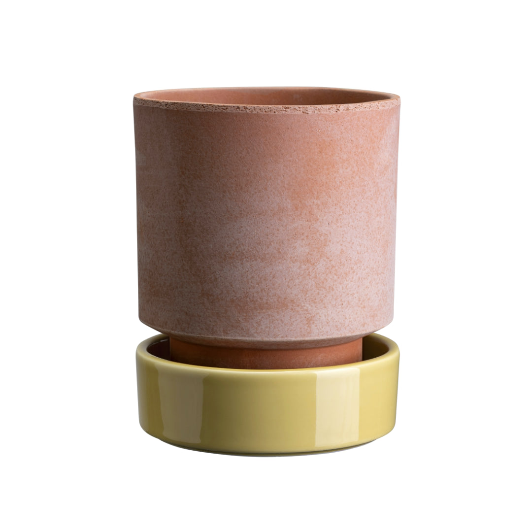 Hoff Raw Pot / Glazed Saucer Set