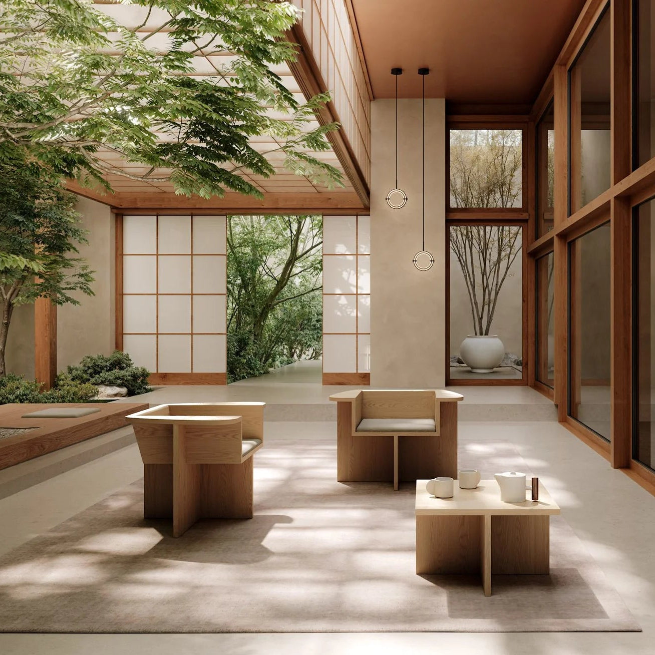 Brutus Lounge Chair - Natural Oak