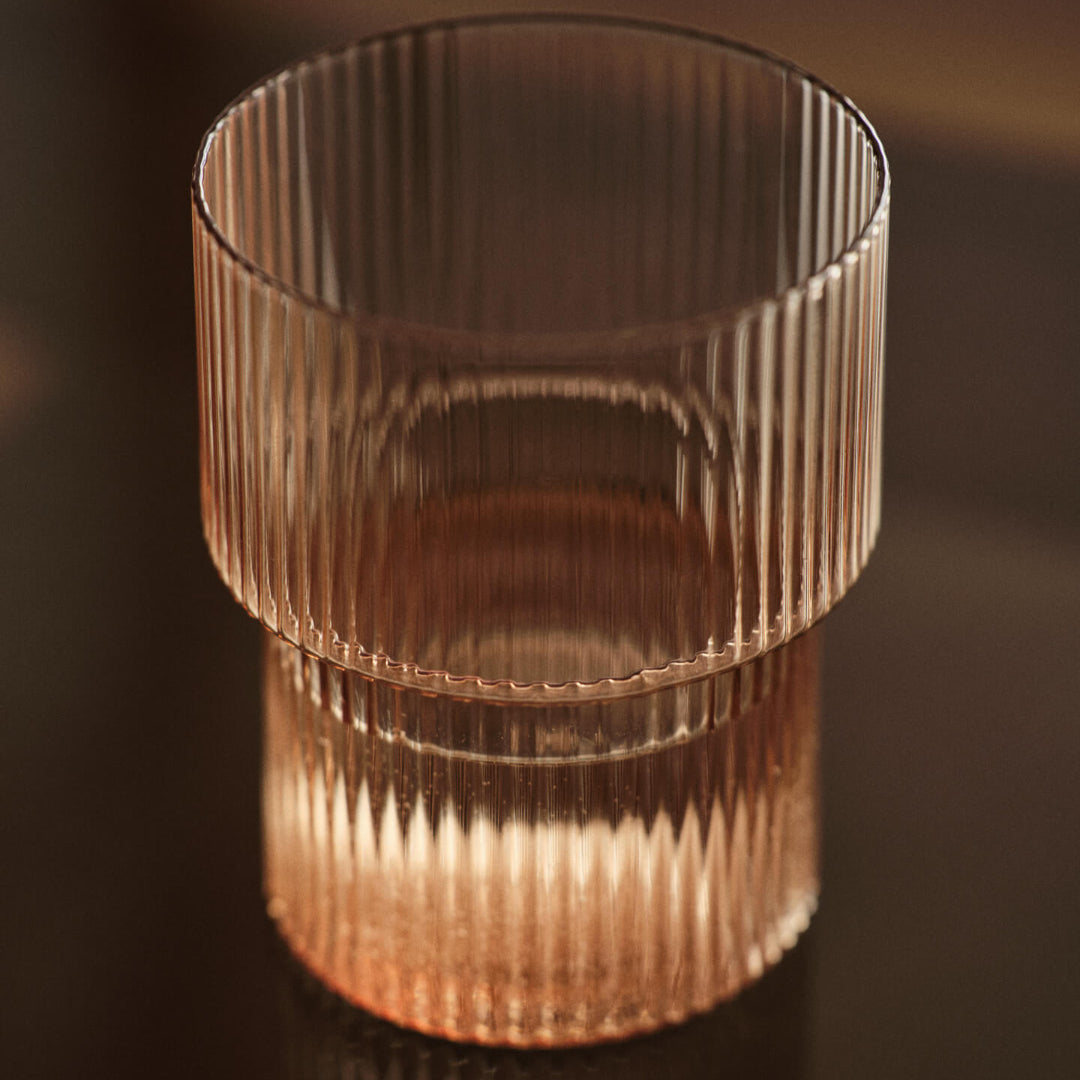 Ferm Living Ripple Glass Set in Blush - Batten Home
