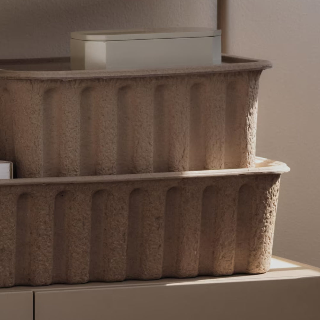 Large Paper Pulp Boxes | Set of 2 - Batten Home