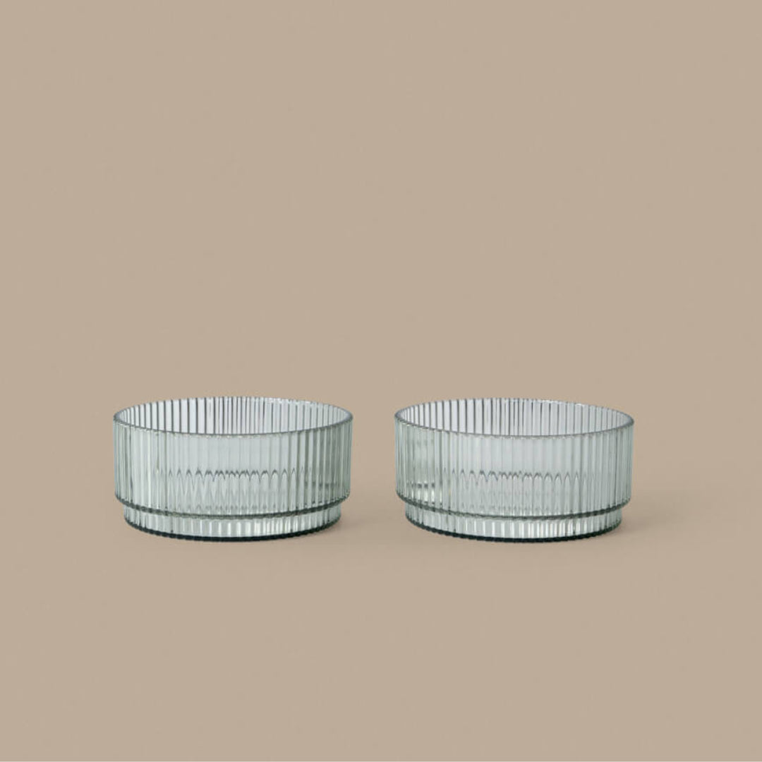 Ferm Living Ripple Kids Bowls - Set of 2 - Tea Green - Batten Home