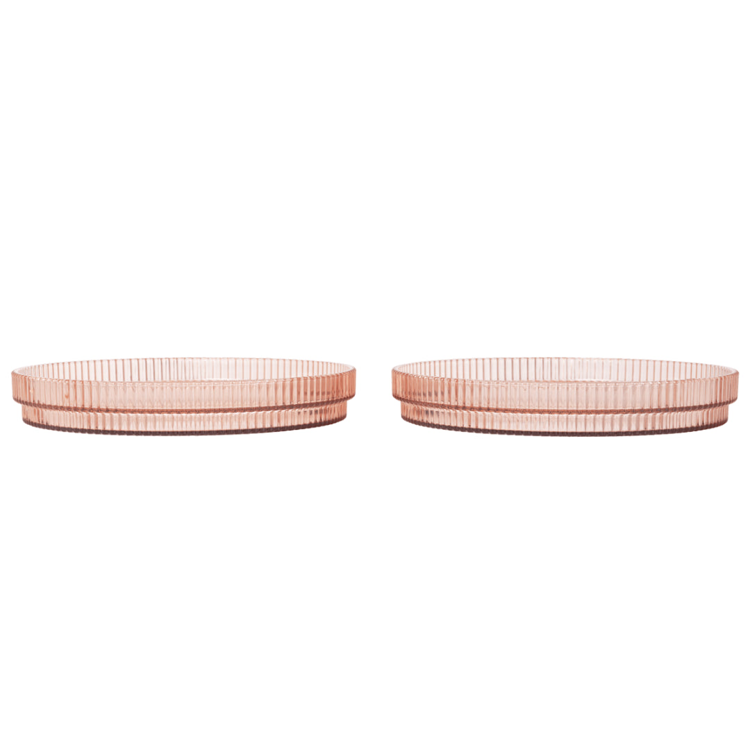 Ferm Living Ripple Kids Plates - Set of 2 - Blush - Batten Home