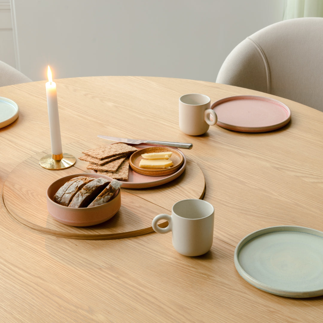 UMAGE Comfort Circle Extendable Dining Table Batten Home