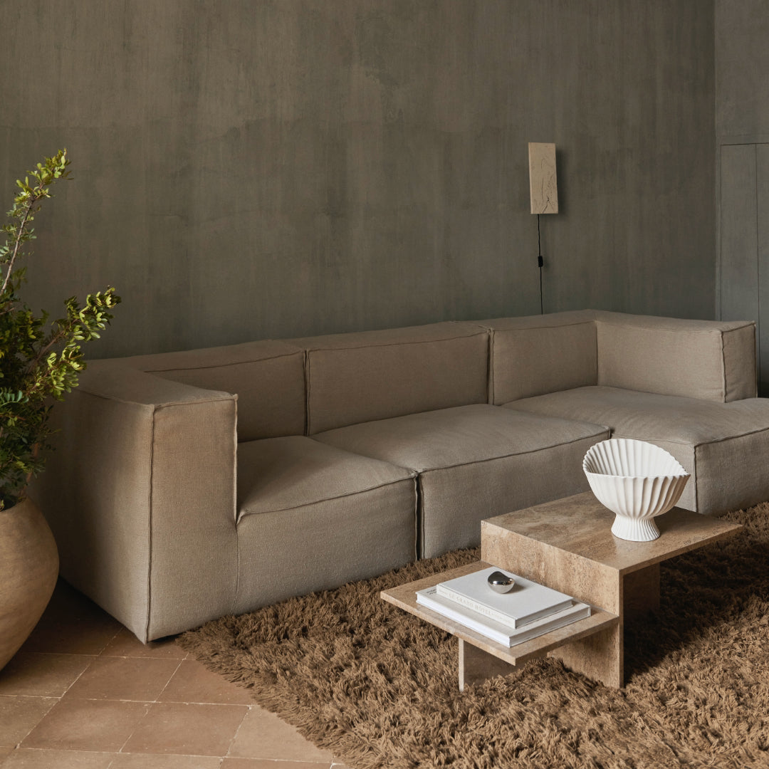 Distinct Coffee Table - Travertine - Batten Home