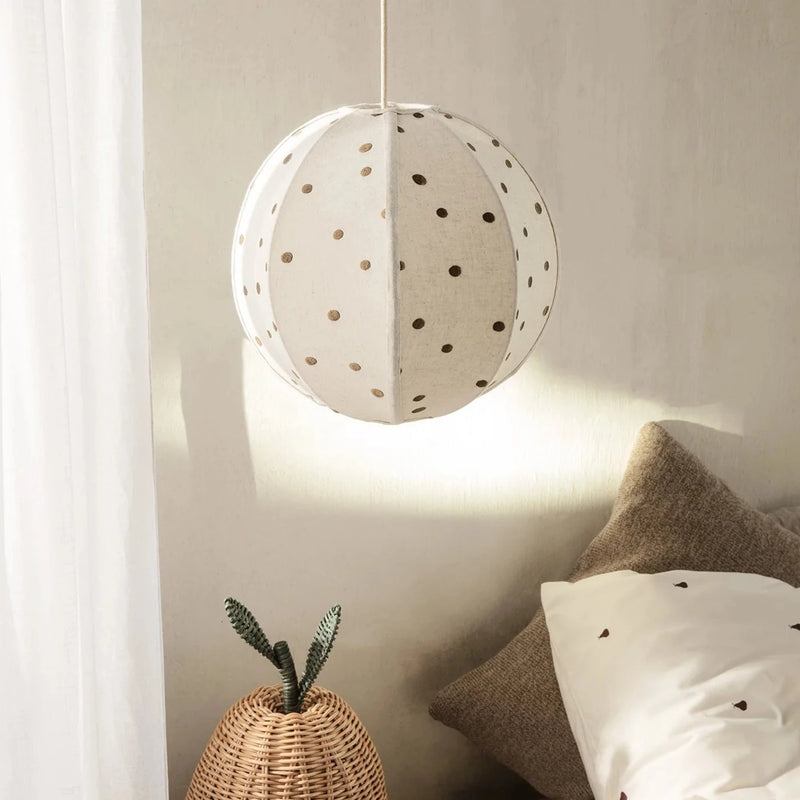 Dots Embroidered Textile Lampshade