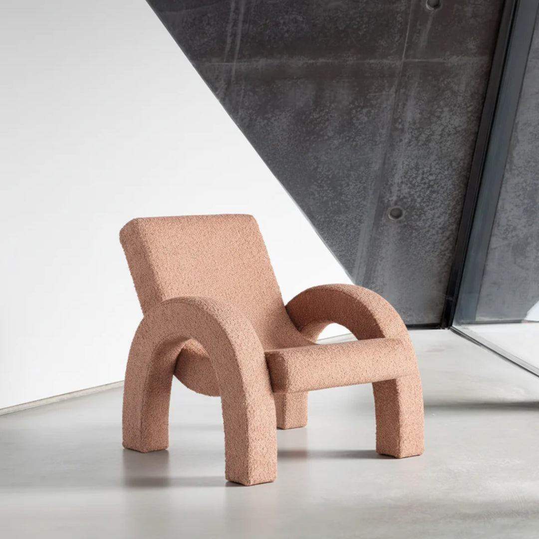 Arco Lounge Chair - Small - Boucle Pink