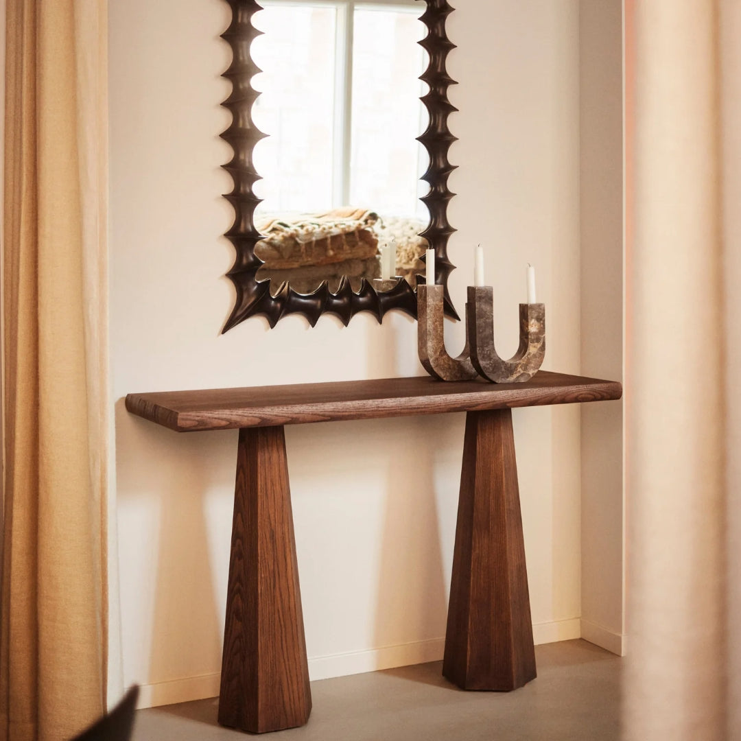 Hexagon Console Table - Stained Ash