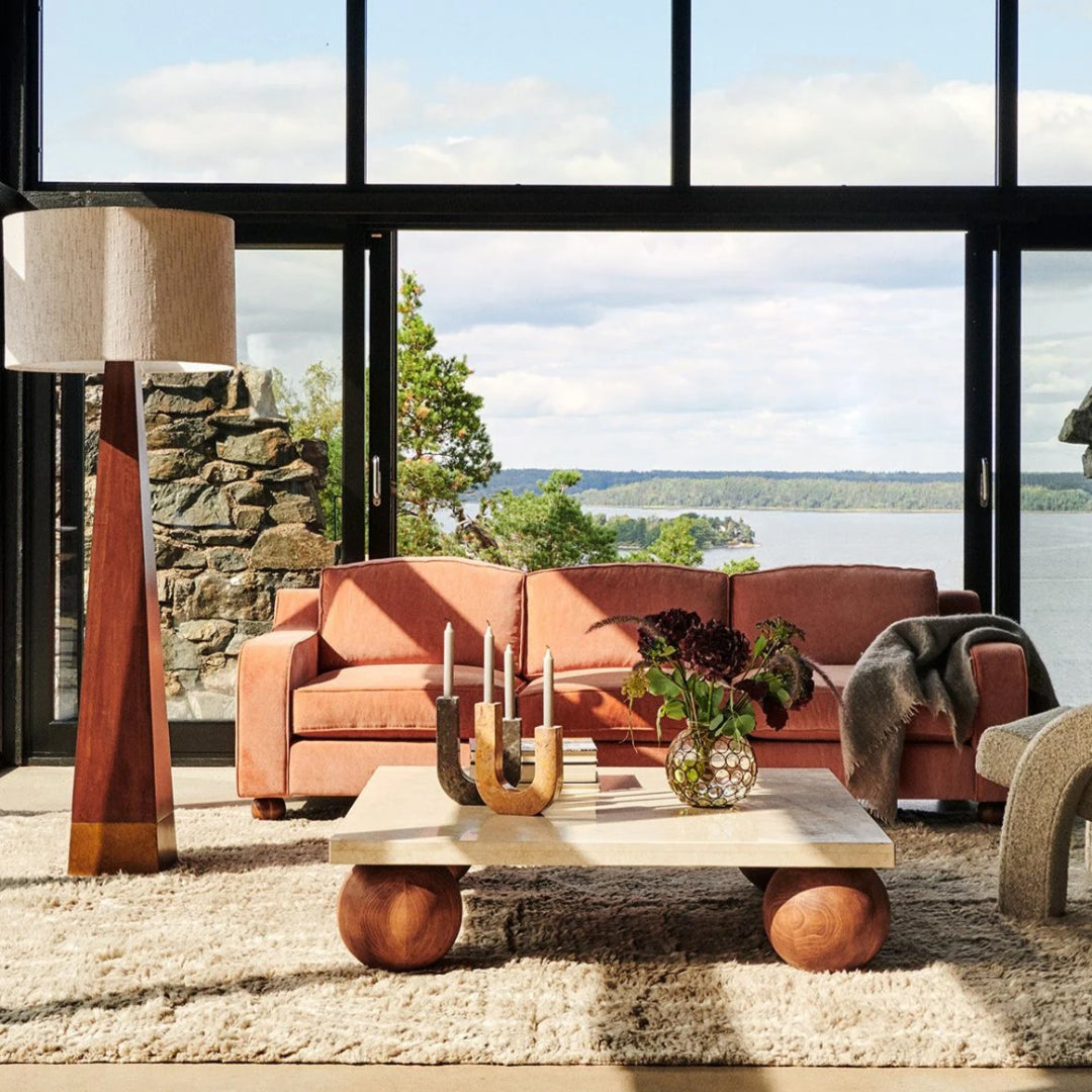 Lola Sofa - Velvet Vintage Pink