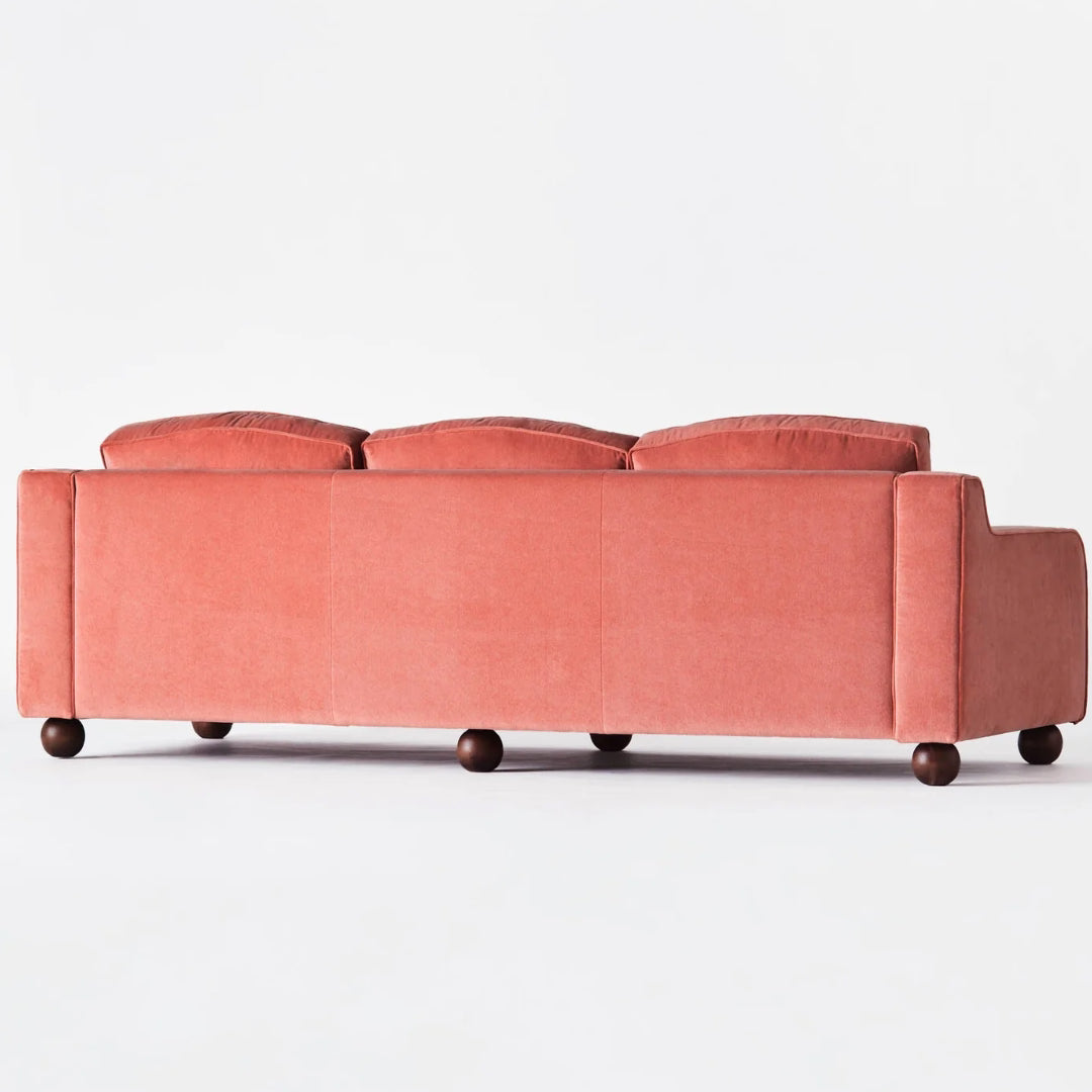 Lola Sofa - Velvet Vintage Pink