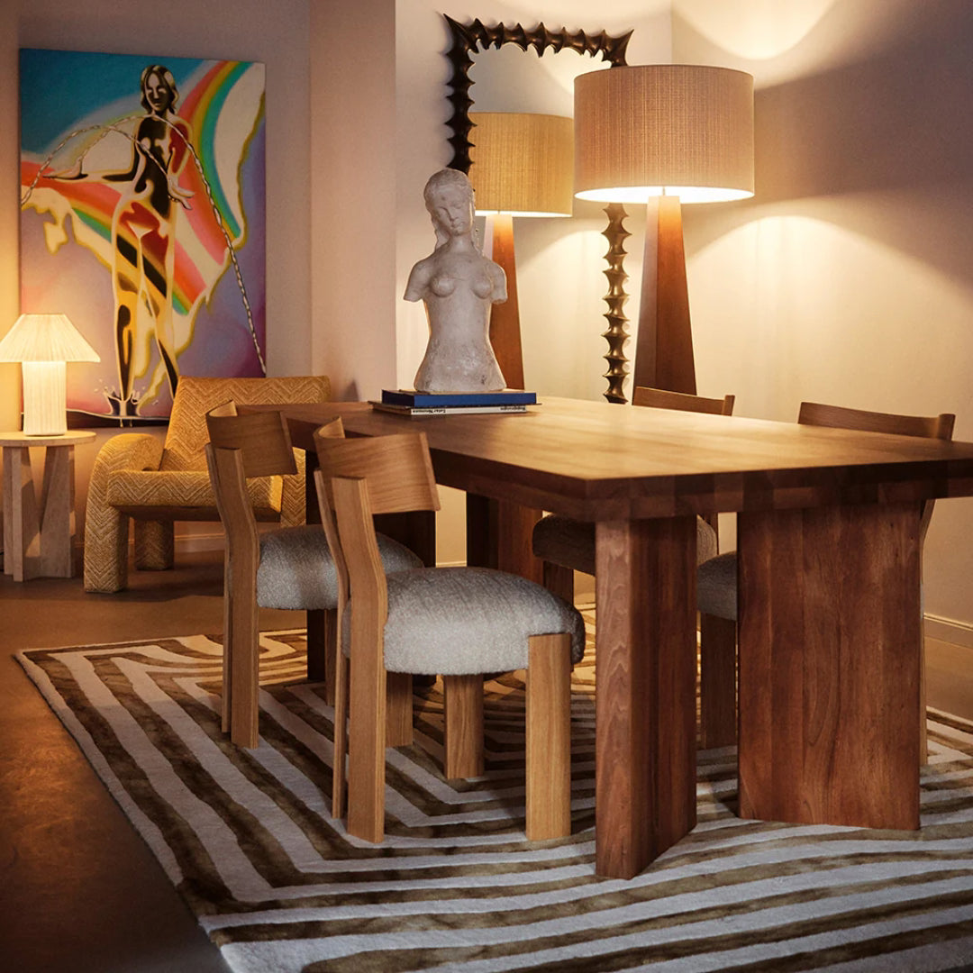 Psychedelic Labyrinth Dip Dye Rug