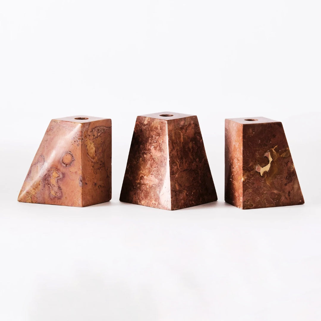 Pyramid Candle Holders - Set of 3