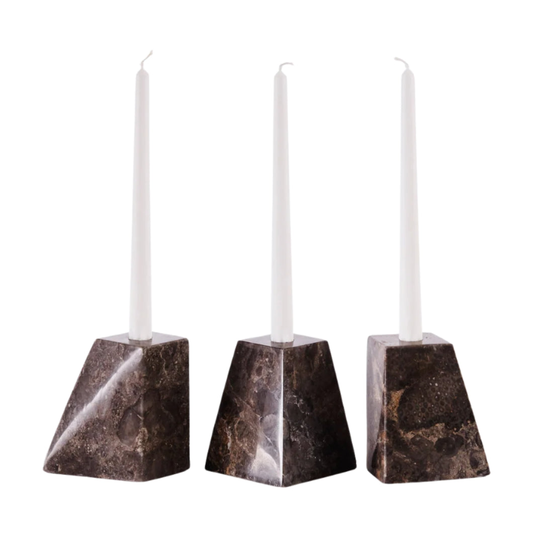 Pyramid Candle Holders - Set of 3