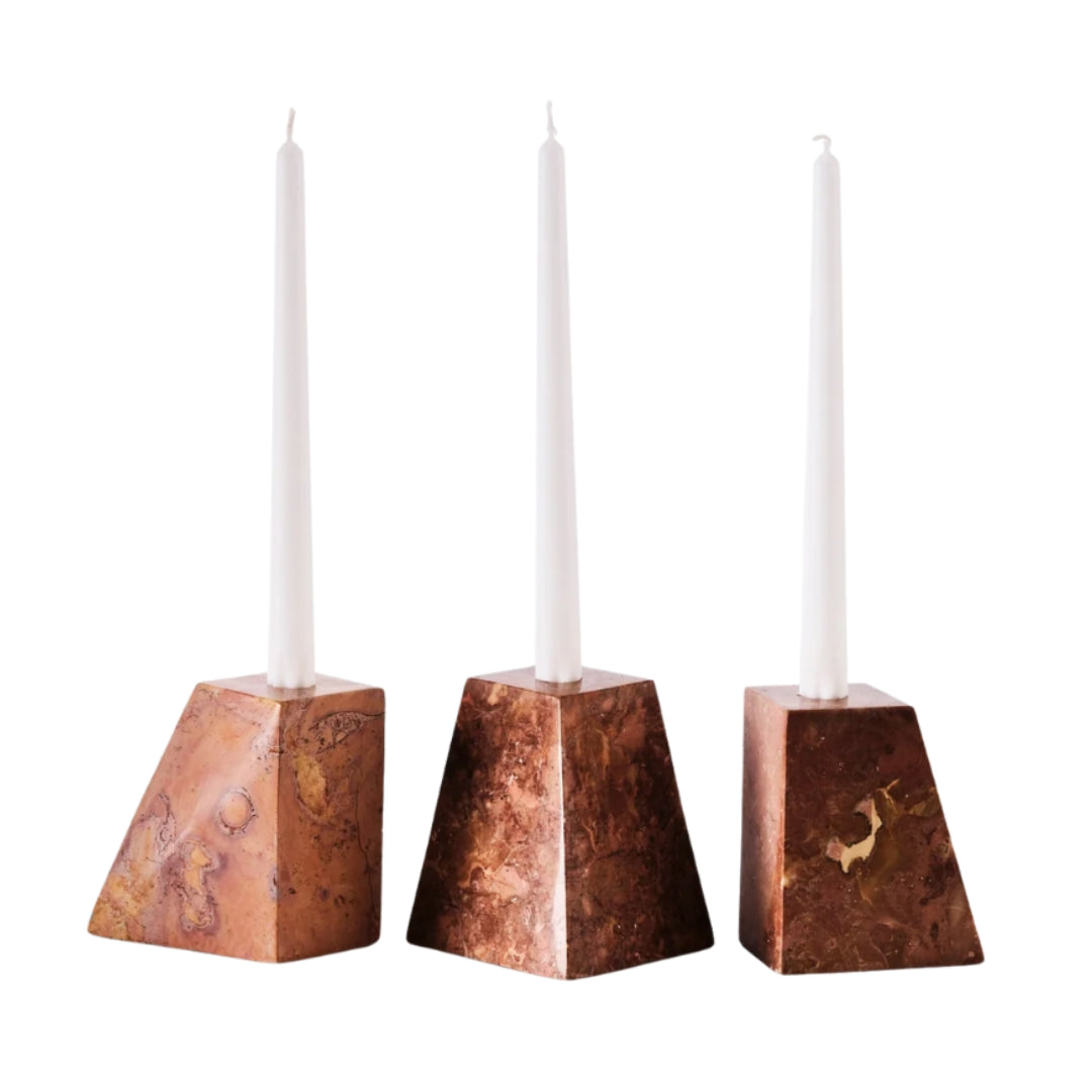 Pyramid Candle Holders - Set of 3