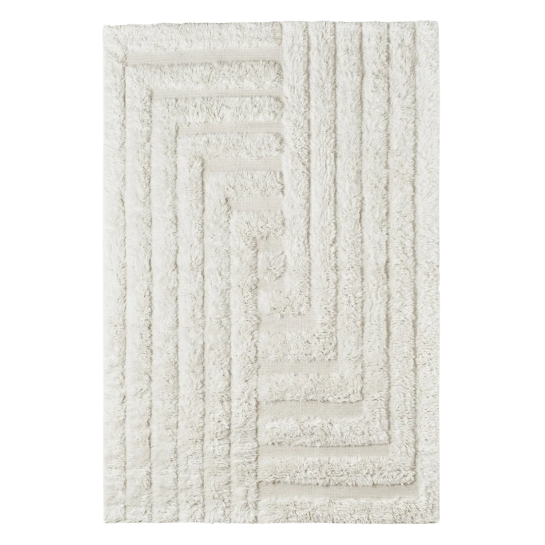 Dusty Deco Shaggy Labyrinth Rug - Batten Home