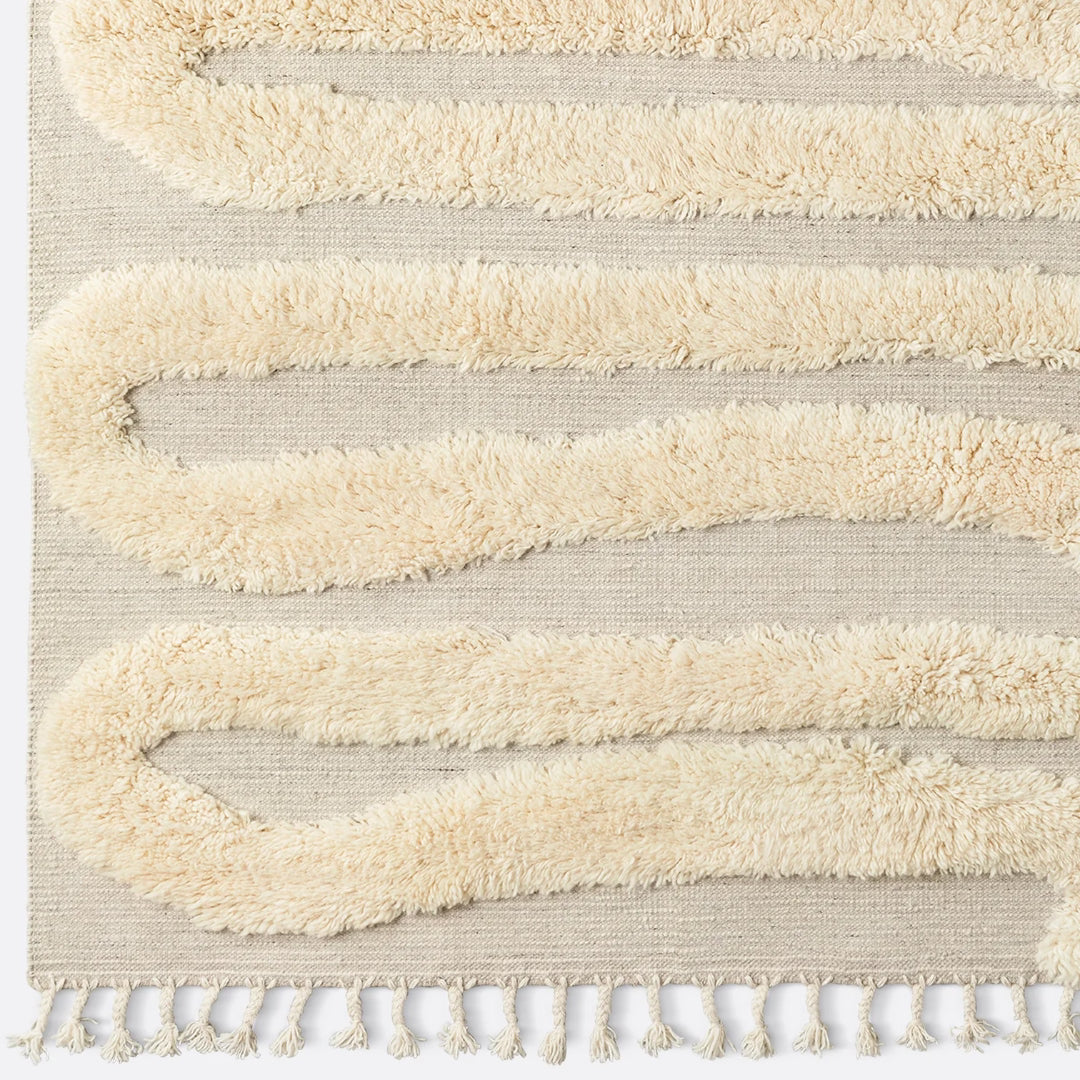 Snake Rya Off-White Rug