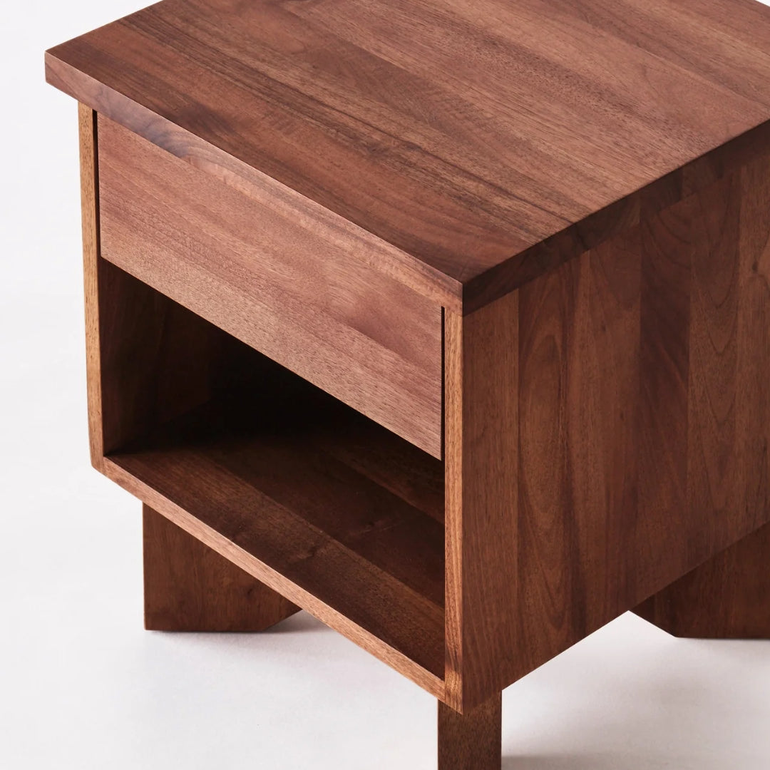 V Bedside Table Walnut