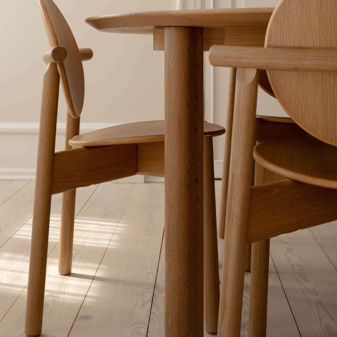 UMAGE Comfort Circle Extendable Dining Table Batten Home