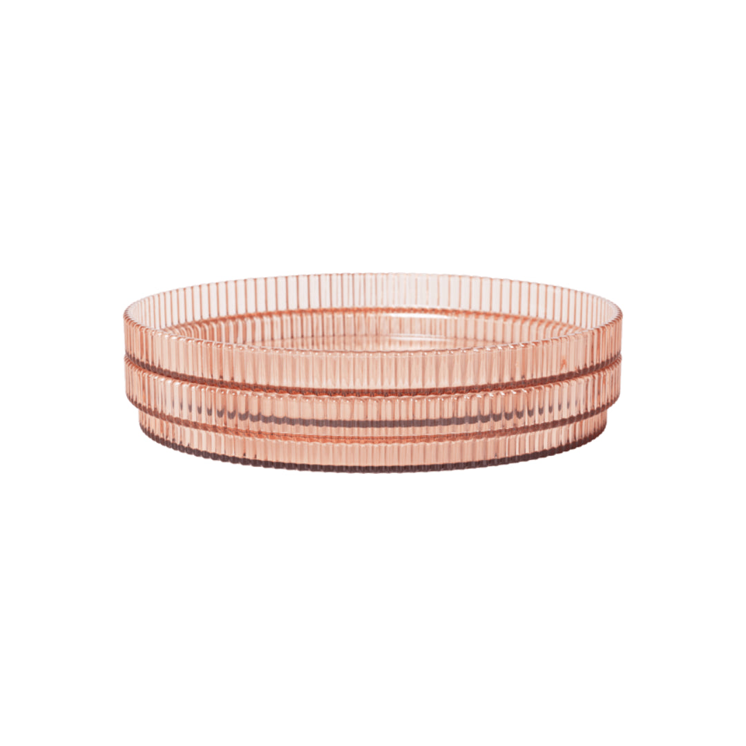 Ferm Living Ripple Kids Plates - Set of 2 - Blush - Batten Home