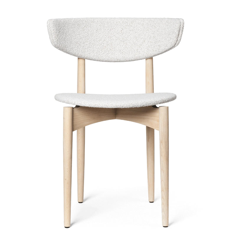 Herman Dining Chair - Upholstered Seat - Soft Bouclé - White Beech/Off-White