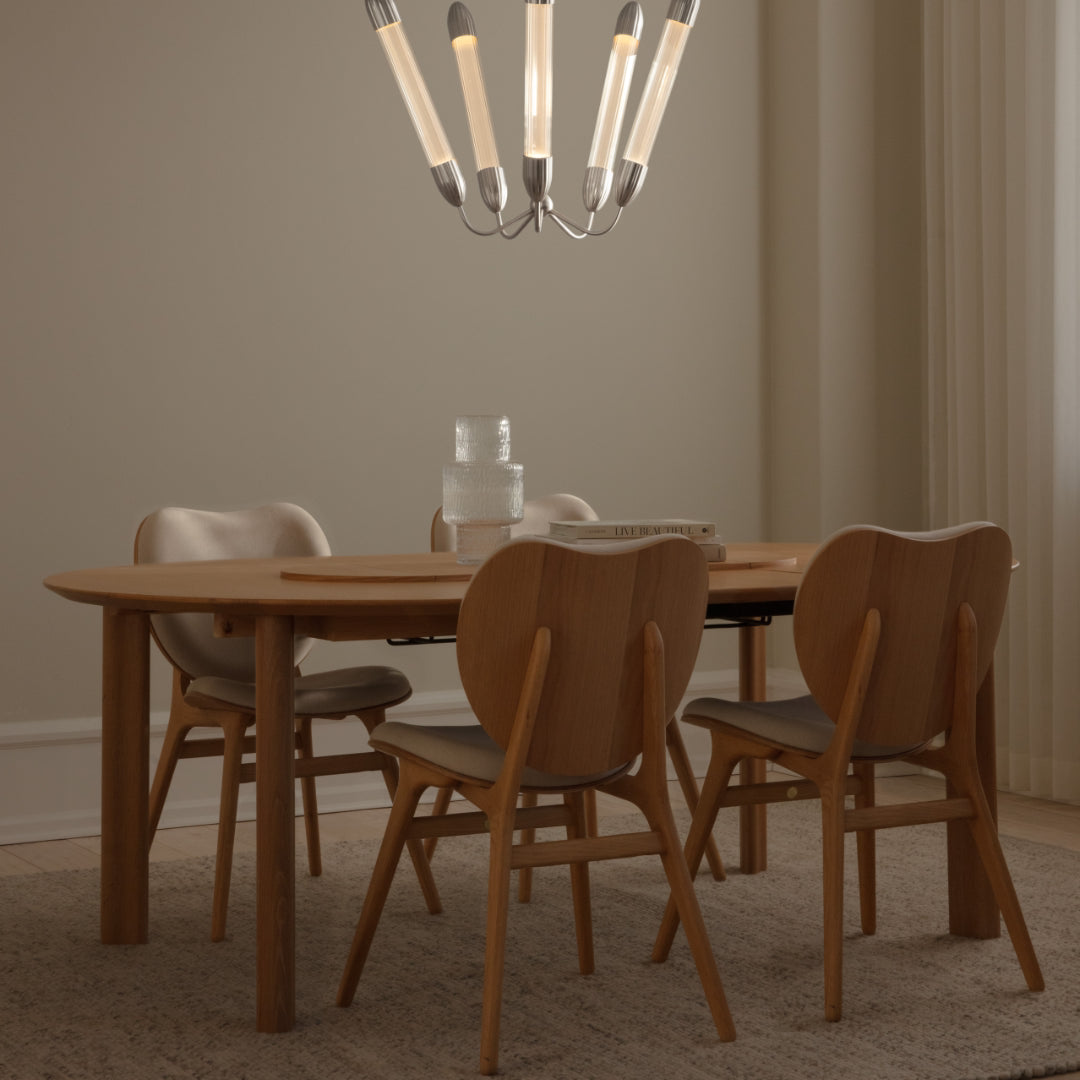 UMAGE Comfort Circle Extendable Dining Table Batten Home