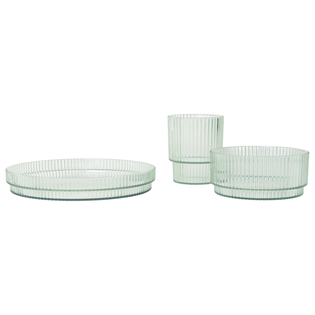Ferm Living Ripple Kids Dinner Set - Tea Green - Batten Home