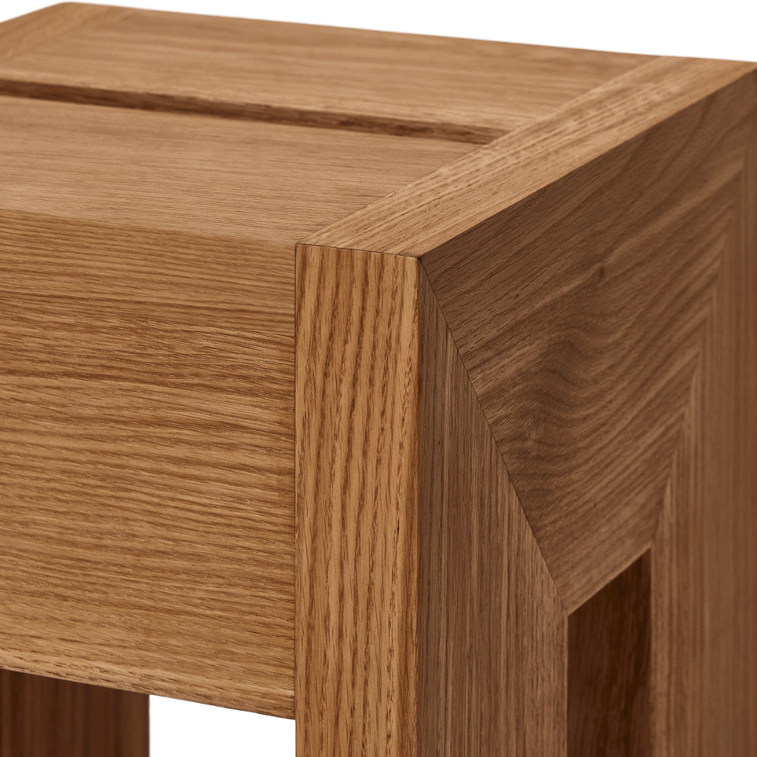 Form and Refine Monolith Side Table, Oak - Batten Home