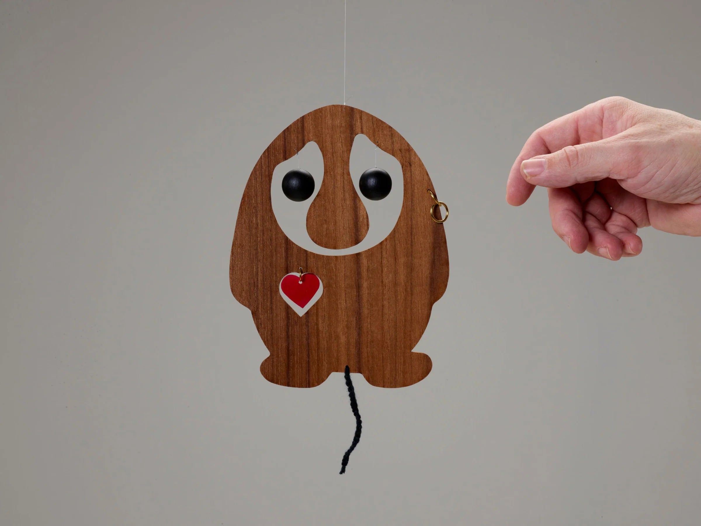 Puffin' Troll Teak Mobile