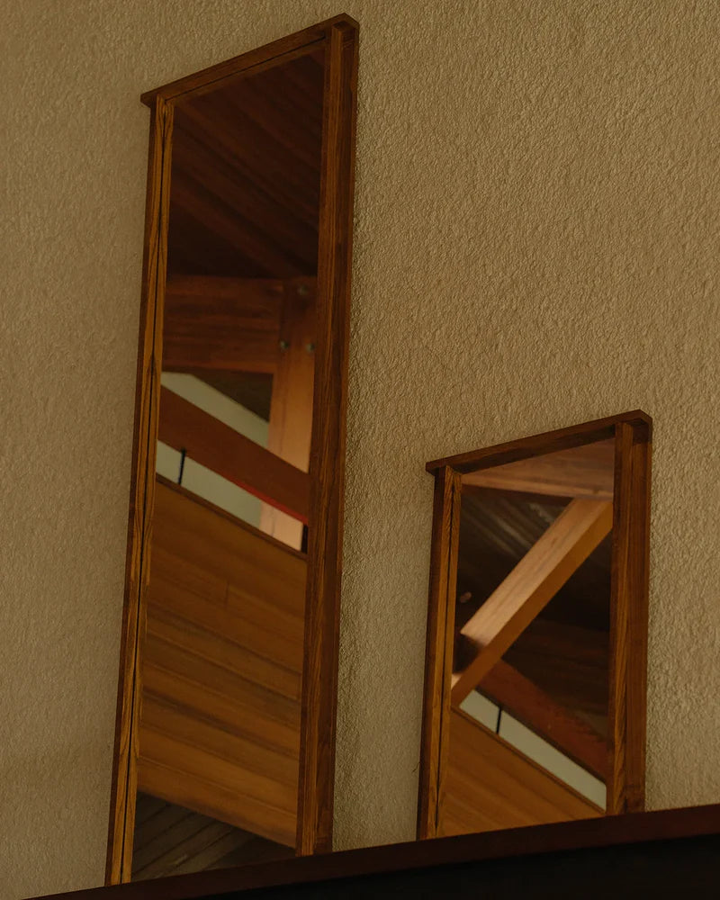 Symmetry Mirror - Honey Ash Wood