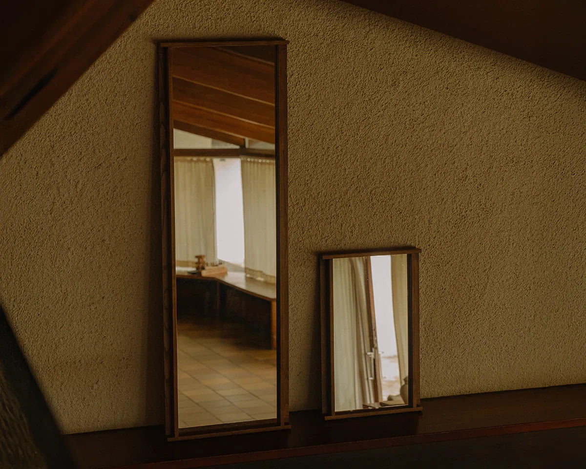 Symmetry Mirror - Honey Ash Wood