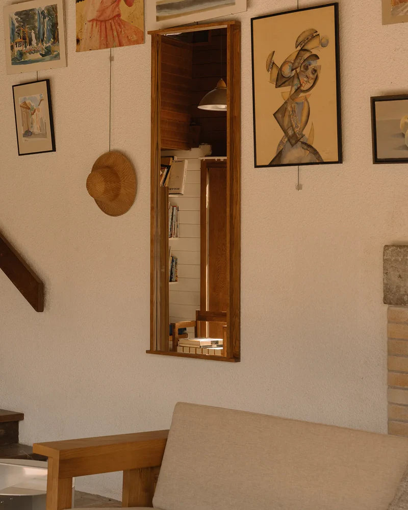 Symmetry Mirror - Honey Ash Wood