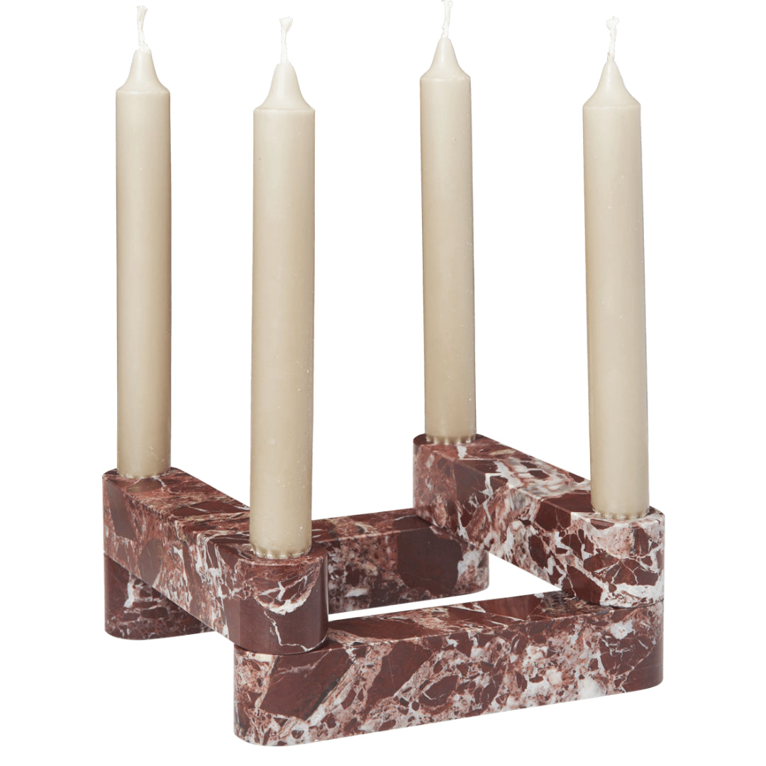Newel Modular Candle Holder Set of 4 - Rosso