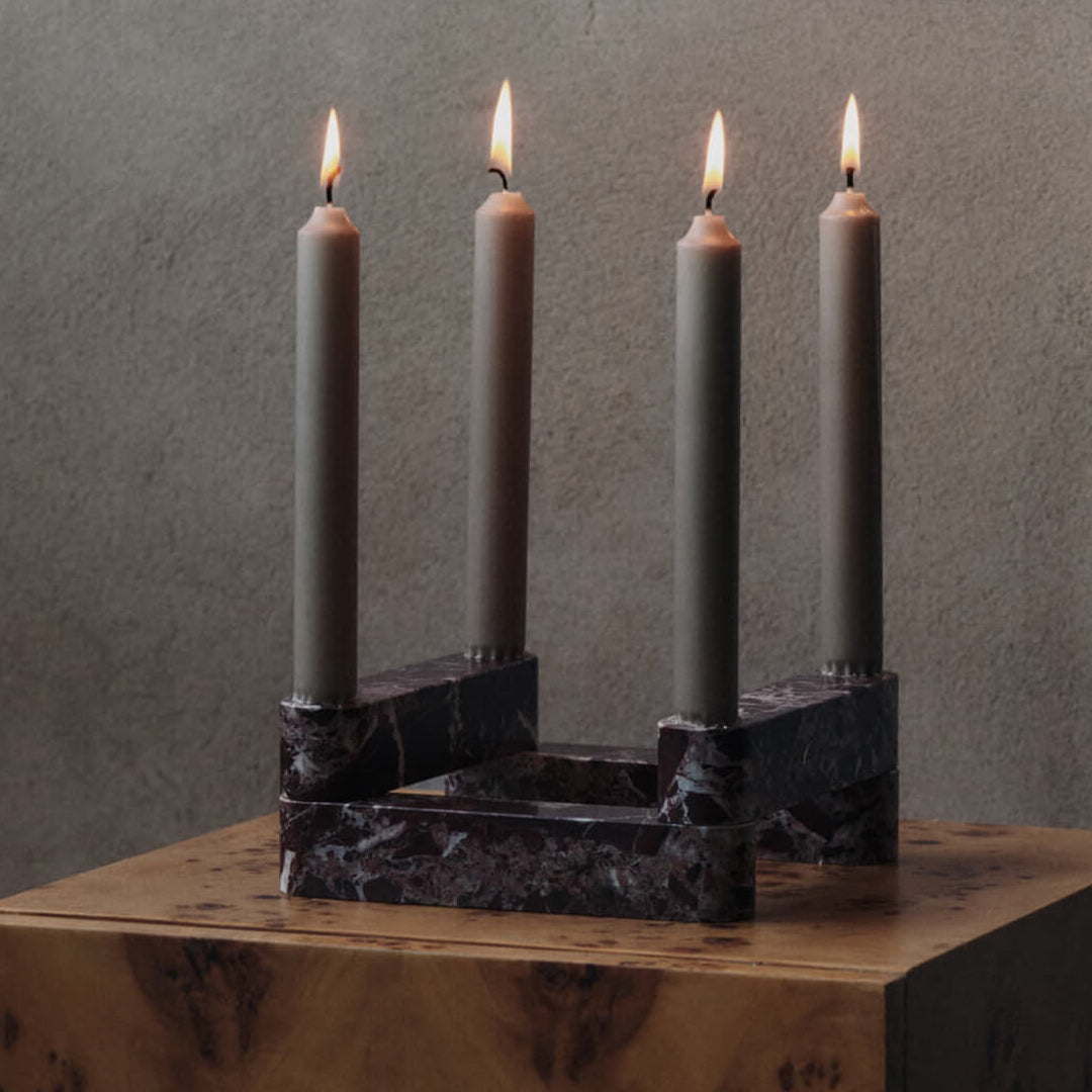 Newel Modular Candle Holder Set of 4 - Rosso