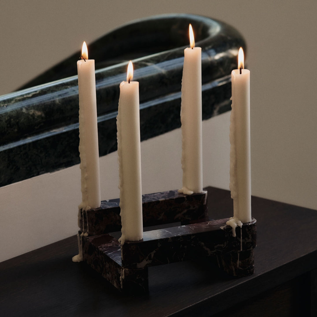 Newel Modular Candle Holder Set of 4 - Rosso